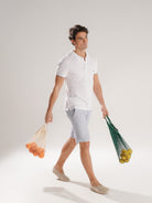 POLO PIQUET BRANCO MANGA CURTA REGULAR FIT MR. BLUE