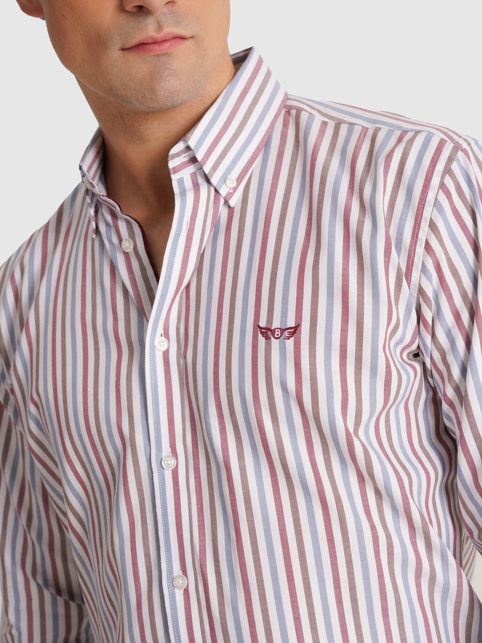 CAMISA OXFORD AZUL MANGA COMPRIDA REGULAR FIT MR. BLUE