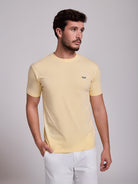 YELLOW COTTON T-SHIRT SHORT SLEEVE REGULAR FIT MR. BLUE