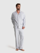 PIJAMA ALGODÃO CLASSIC FIT AZUL RISCAS MR. BLUE