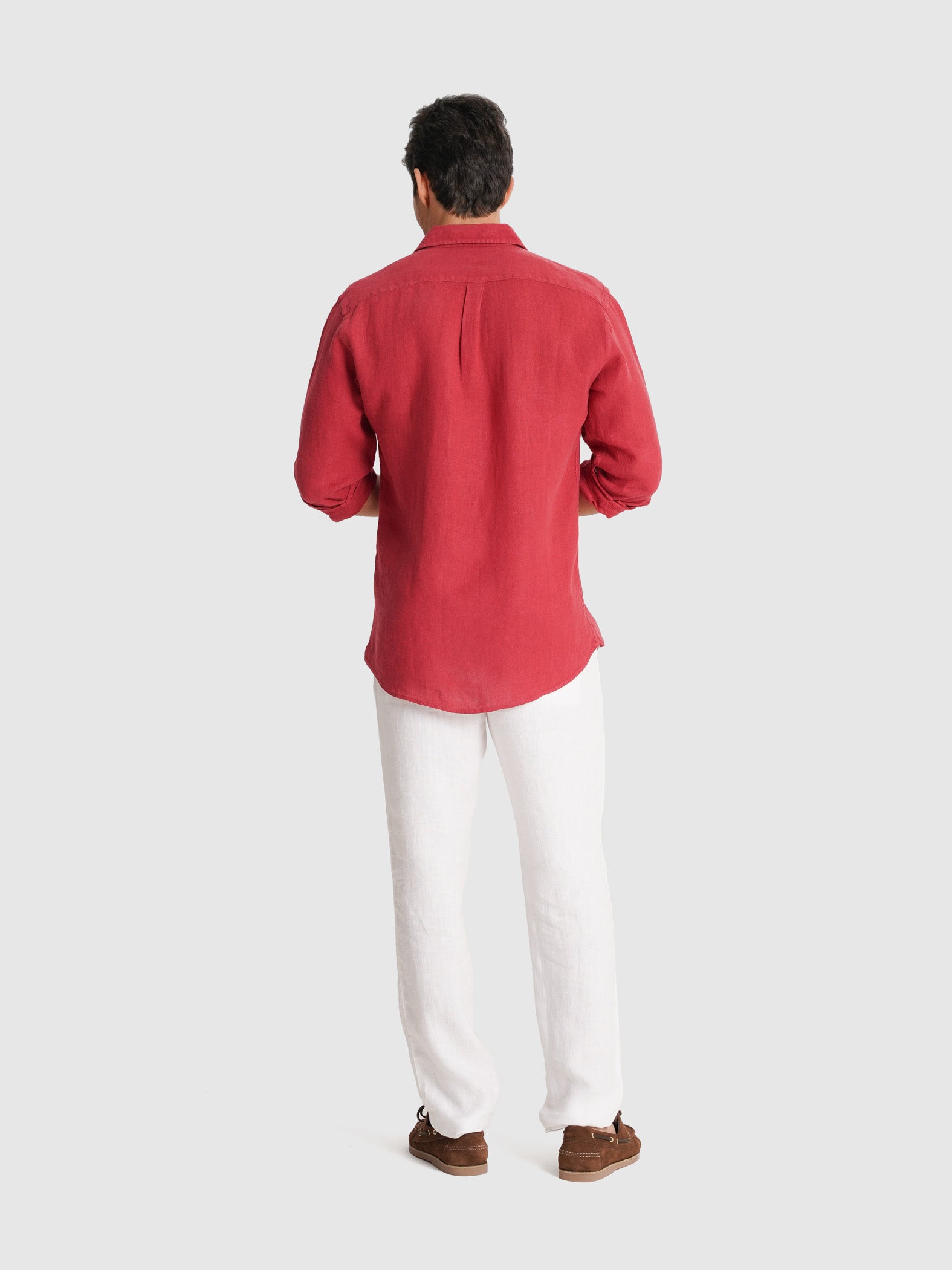 CAMISA BORDEAUX MANGA COMPRIDA TAILORED FIT MARK BELLUCCI