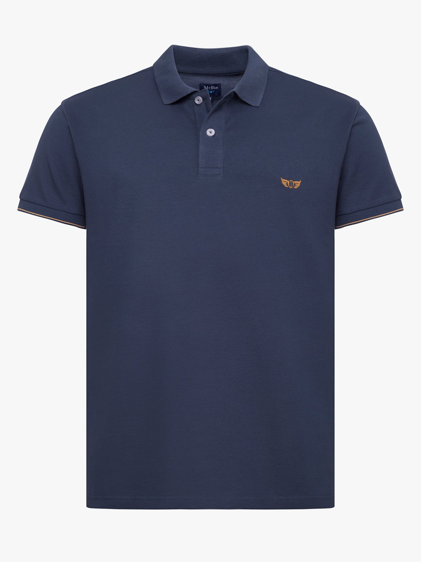 Polo Azul Manga Curta Regular Fit Mr. Blue