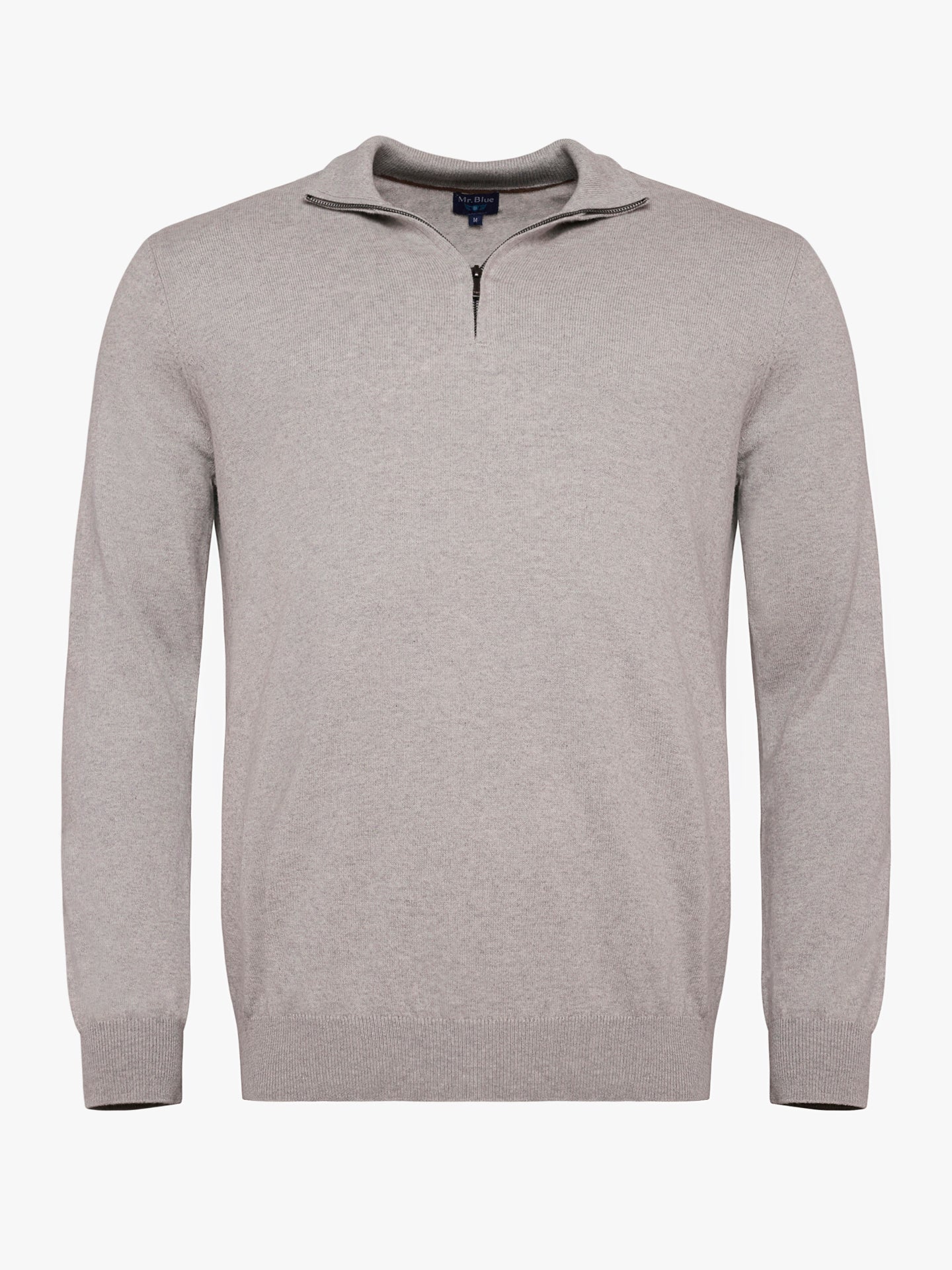PULLOVER ALGODÃO CINZENTO MANGA COMPRIDA REGULAR FIT MR. BLUE