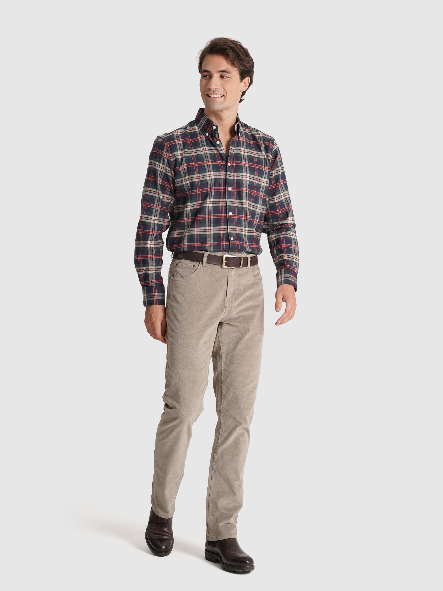 Calça Algodão Verdes Slim Fit Mr. Blue