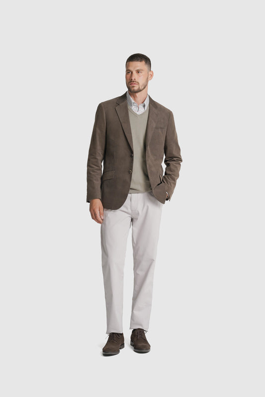 BLAZER ALGODÃO CASTANHO LISO MR. BLUE