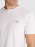 T-SHIRT BRANCA MANGA CURTA REGULAR FIT MR. BLUE