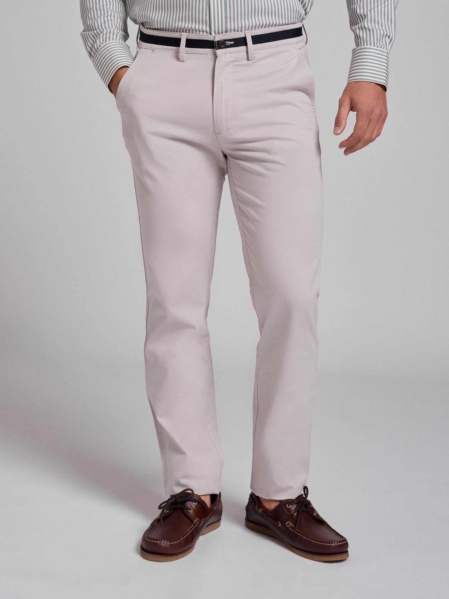 Calça Algodão Cinzentas Regular Fit Mr. Blue