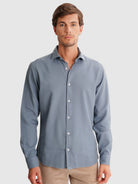 CAMISA ALGODÃO AZUL TAILORED FIT MR. BLUE