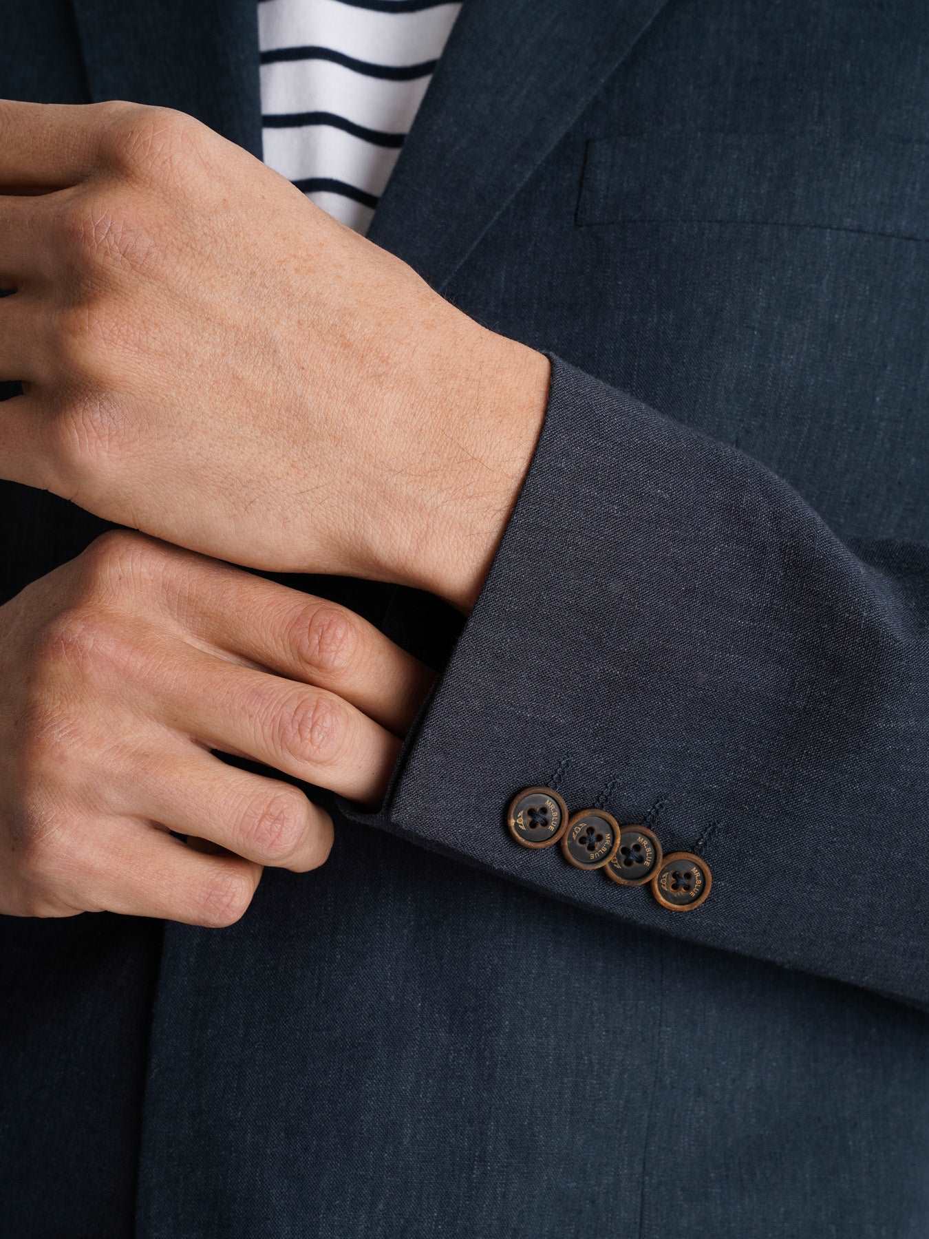 Mr. Blue Linen Blue Blazer