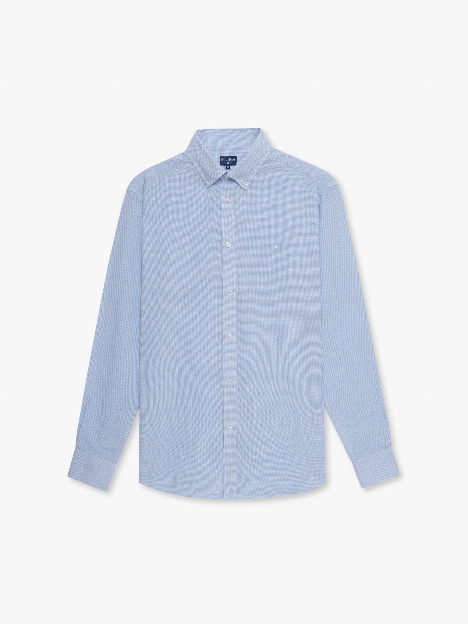 BLUE LONG SLEEVE REGULAR FIT MR SHIRT. BLUE
