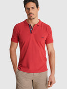 POLO PIQUET VERMELHO MANGA CURTA REGULAR FIT MR. BLUE