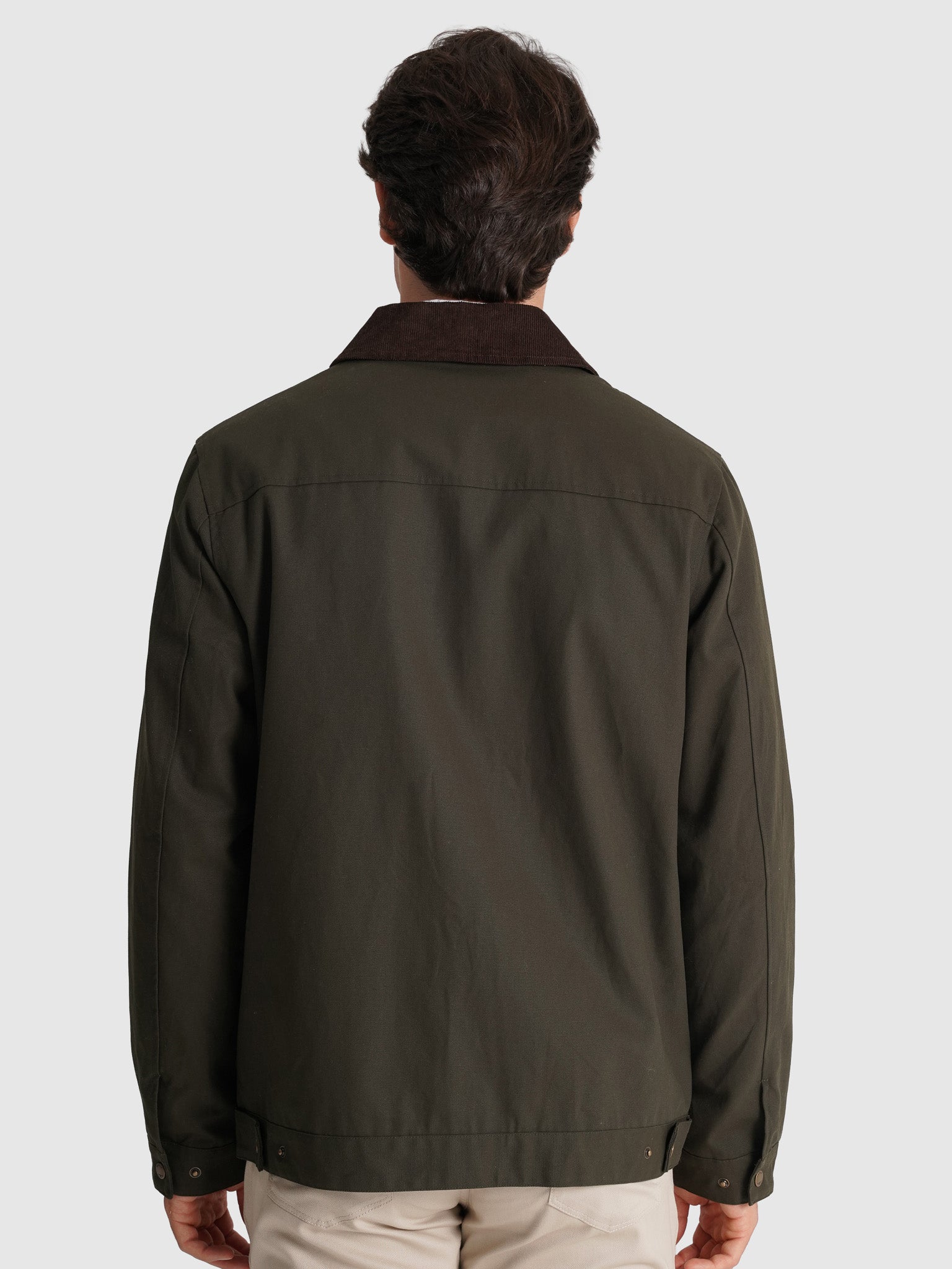 SOBRETUDO ALGODÃO REGULAR FIT VERDE LISO MR. BLUE