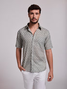 CAMISA LINHO VERDE MANGA CURTA REGULAR FIT MR. BLUE