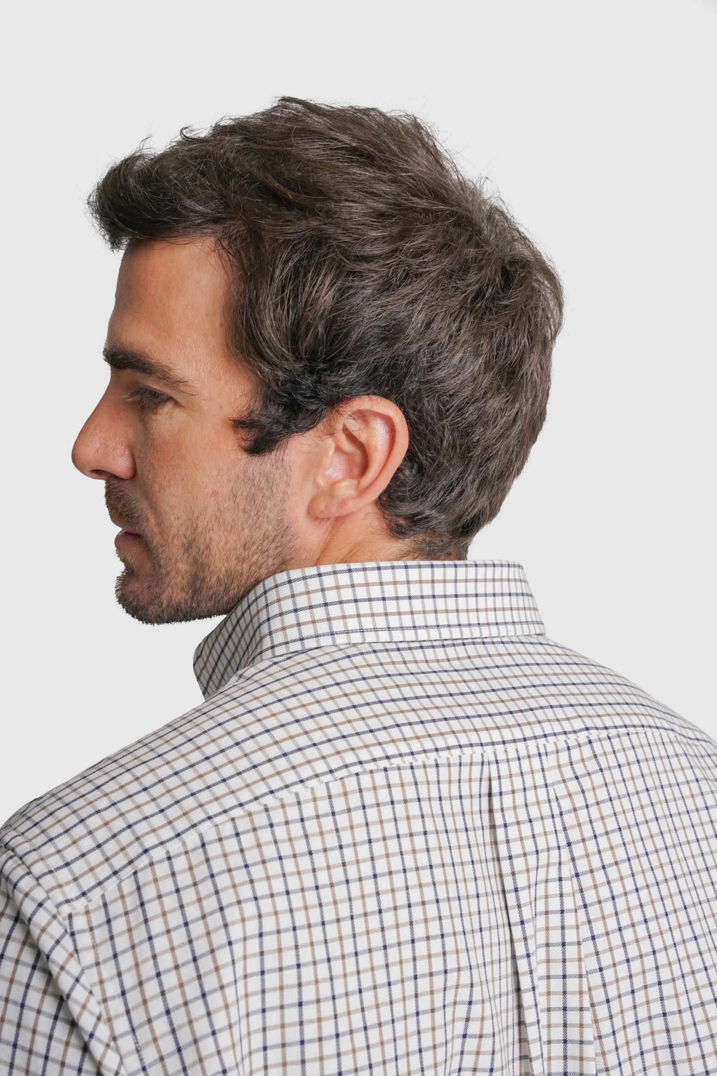 CAMISA ALGODÃO REGULAR FIT BRANCA QUADRADA MR. BLUE