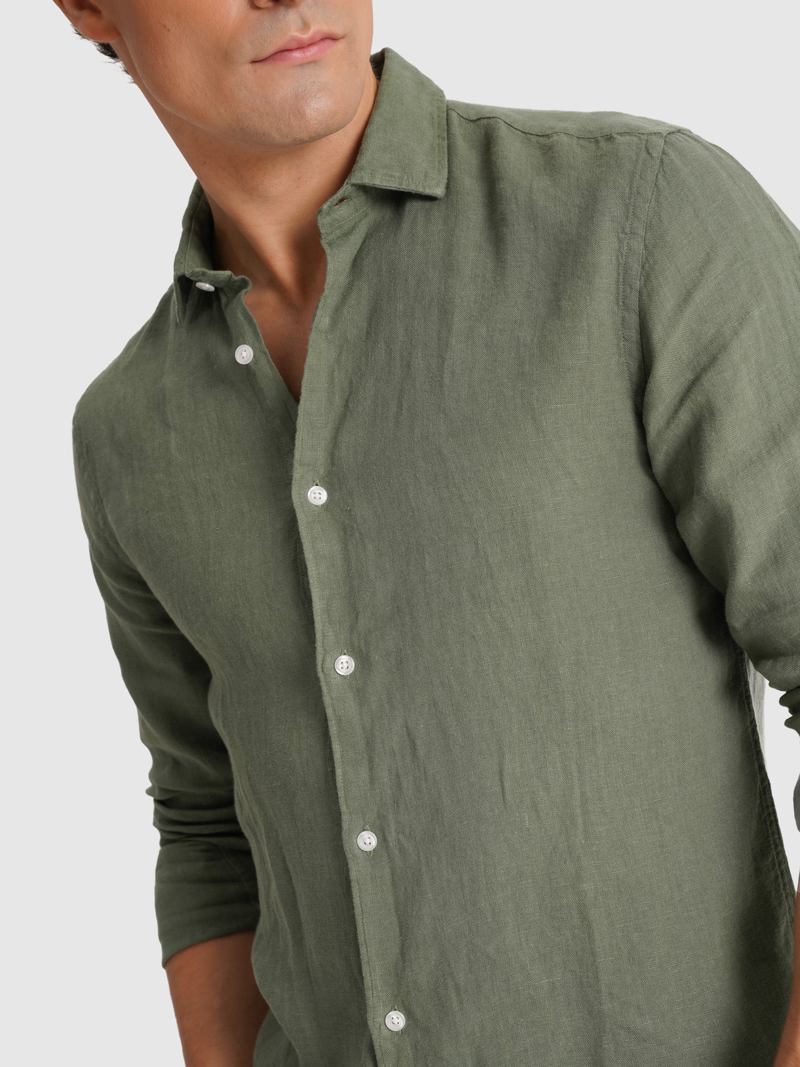 CAMISA SASTRERÍA MANGA LARGA VERDE MARK BELLUCCI