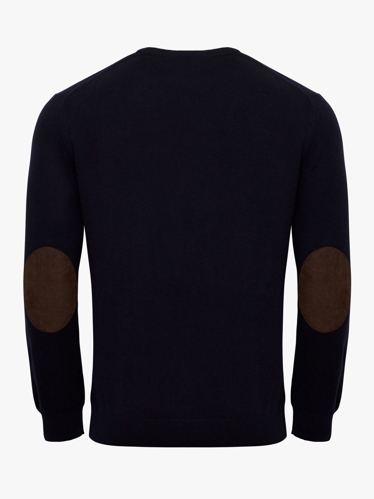 PULLOVER FINO AZUL COM COTOVELEIRA REGULAR FIT MR. BLUE