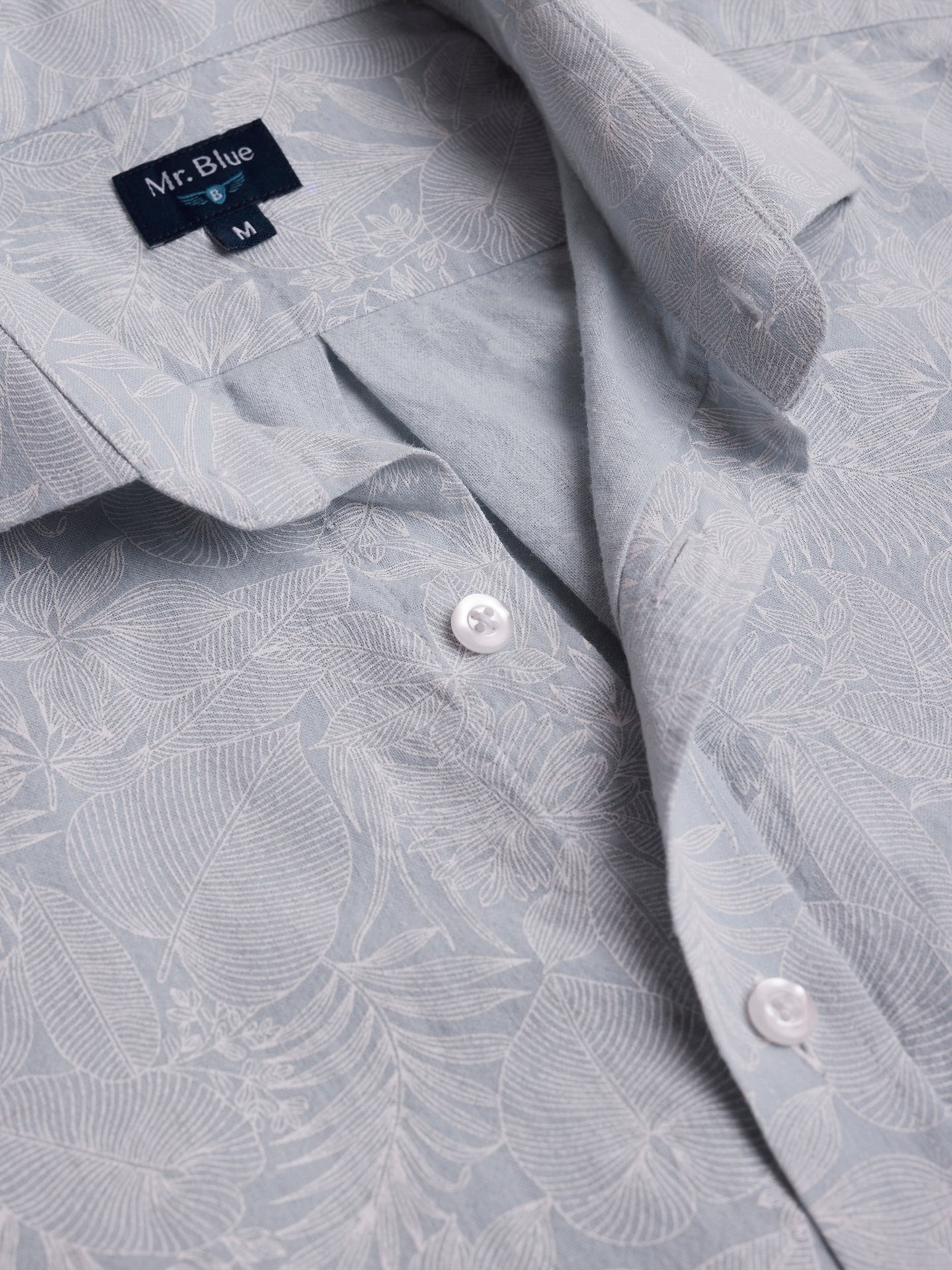 Camisa Regular Fit Lino Azul Mr. Blue