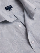 Camisa Regular Fit Linho Azul Mr. Blue