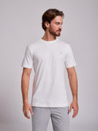 T-SHIRT ALGODÃO BRANCA MANGA CURTA REGULAR FIT MR. BLUE
