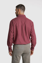 CAMISA ALGODÃO REGULAR FIT BORDEAUX LISA MARK BELLUCCI