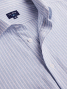 Camisa Regular Fit Linho Azul Mr. Blue