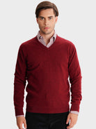 JERSEY GRUESO ROJO CON CODERAS MR REGULAR FIT. AZUL