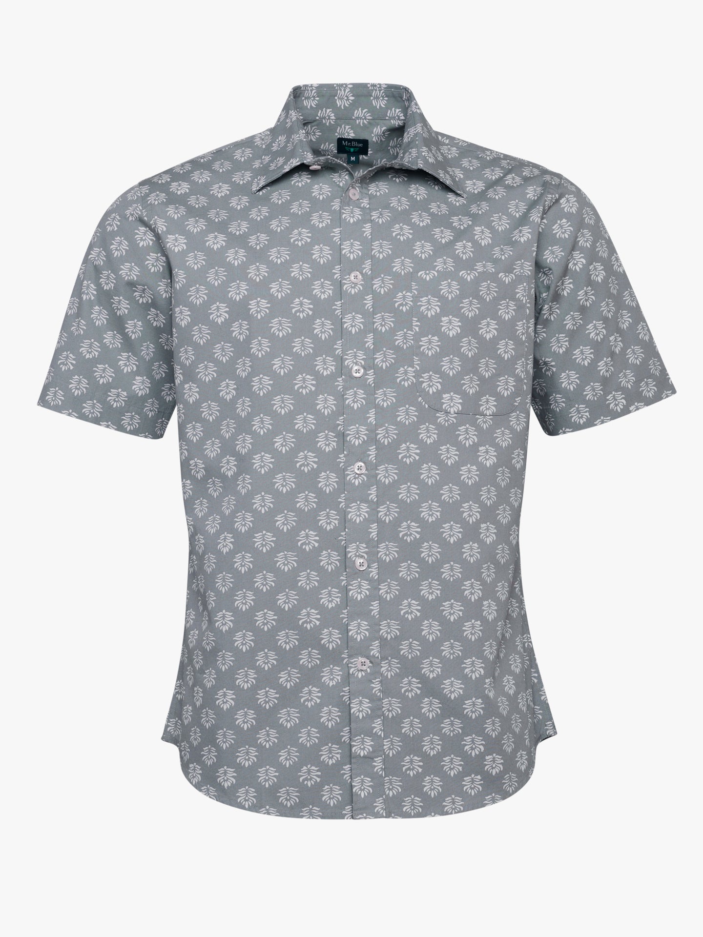 Regular Fit Green Poplin Shirt Mr. Blue