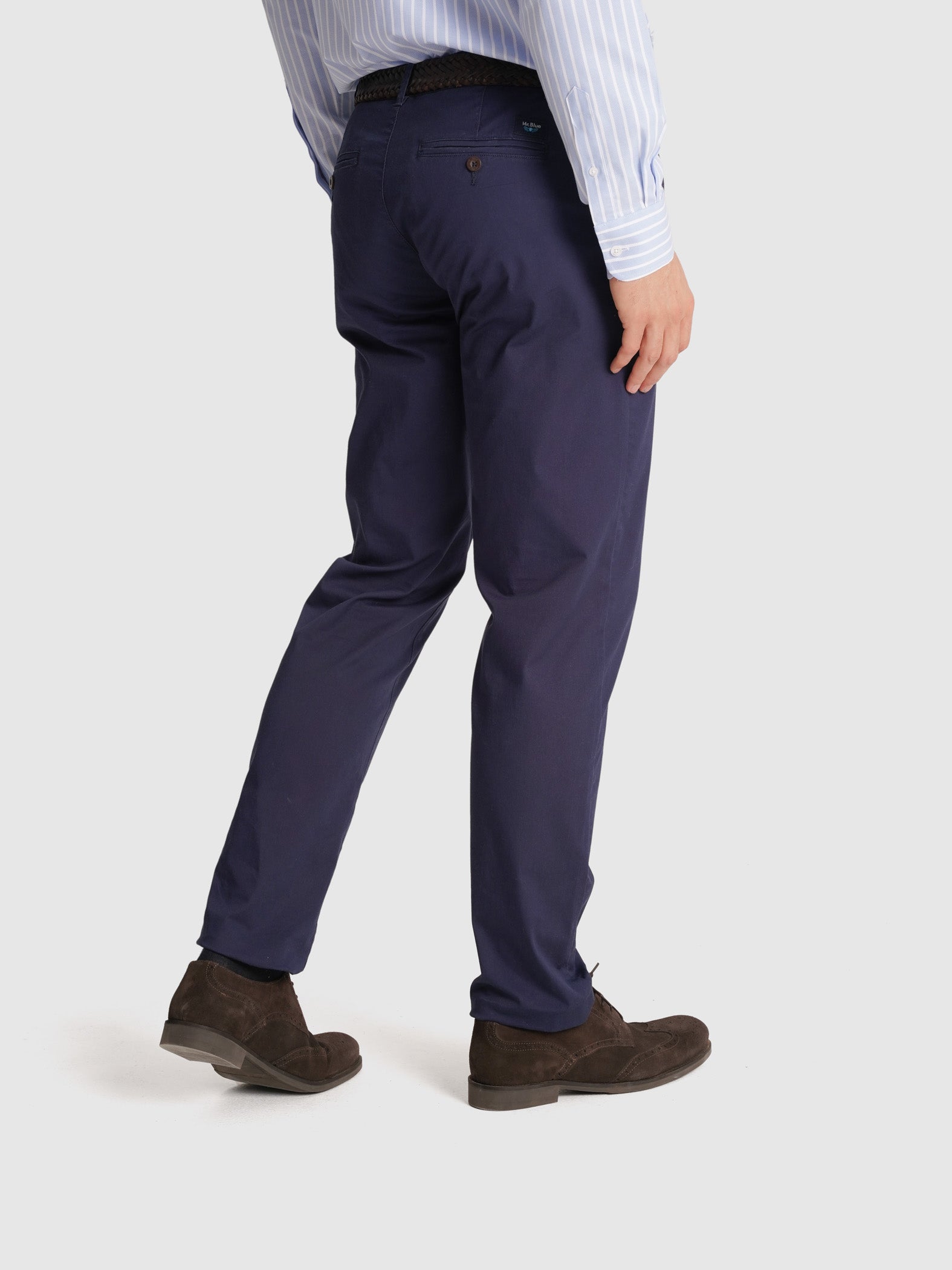 CALÇAS TWILL AZUIS REGULAR FIT MR. BLUE