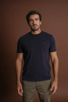 T-SHIRT ALGODÃO REGULAR FIT AZUL LISA MR. BLUE