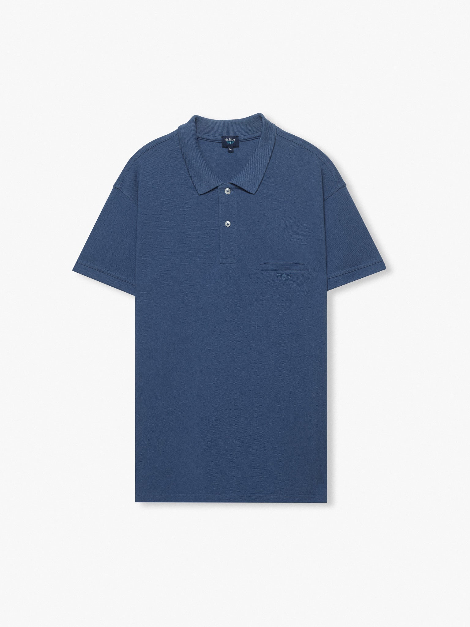 BLUE PIQUET POLO SHORT SLEEVE REGULAR FIT MR. BLUE