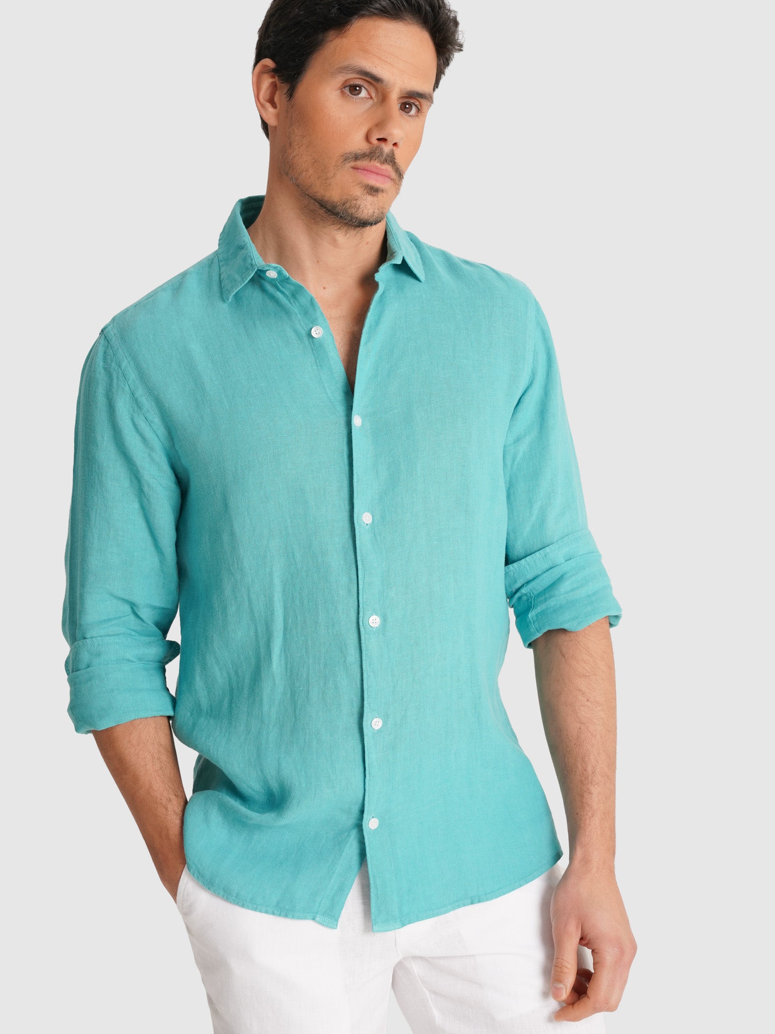 CAMISA SASTRERÍA MANGA LARGA AZUL MARK BELLUCCI