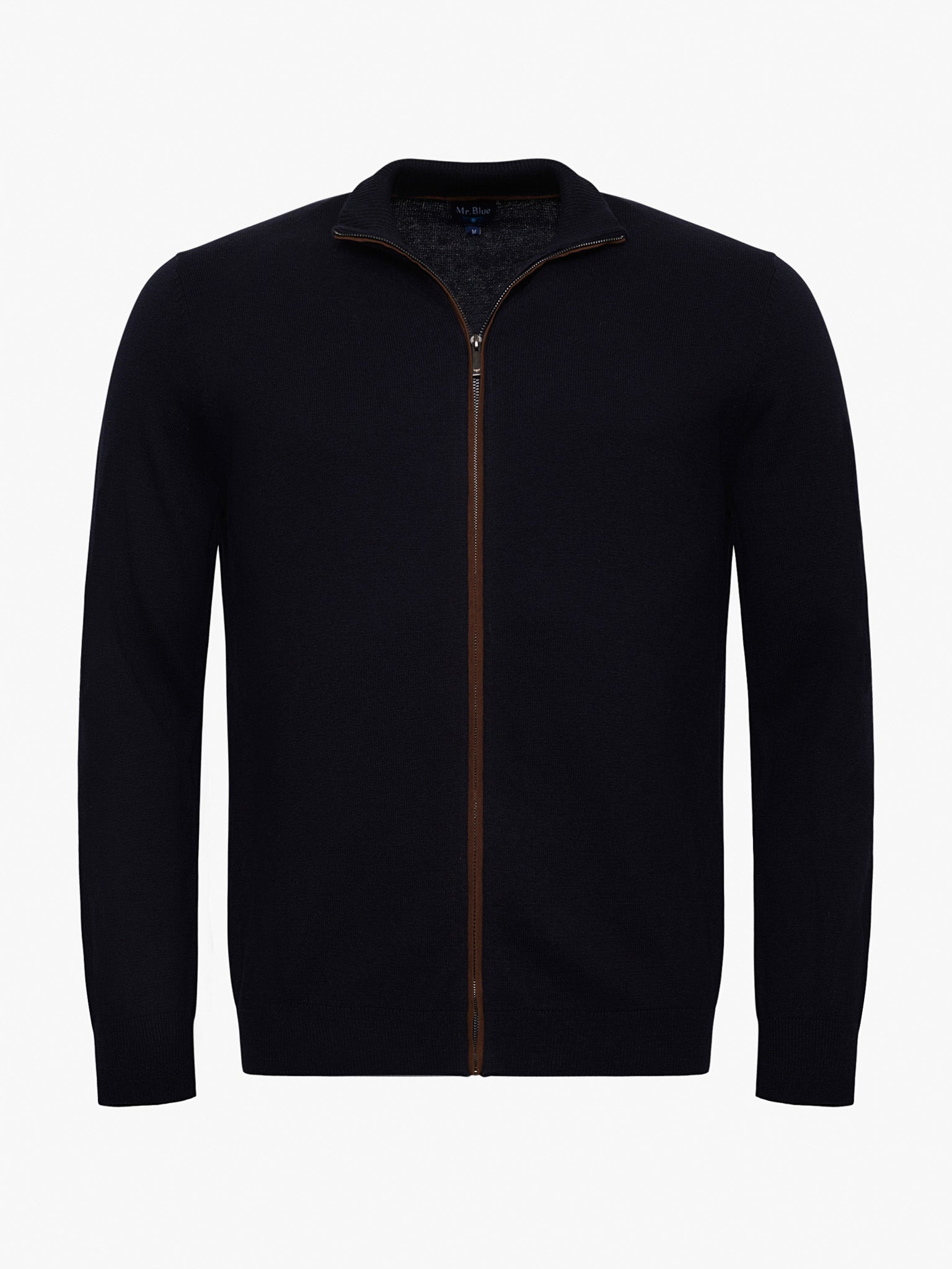 PULLOVER CAXEMIRA REGULAR FIT AZUL LISO MR. BLUE