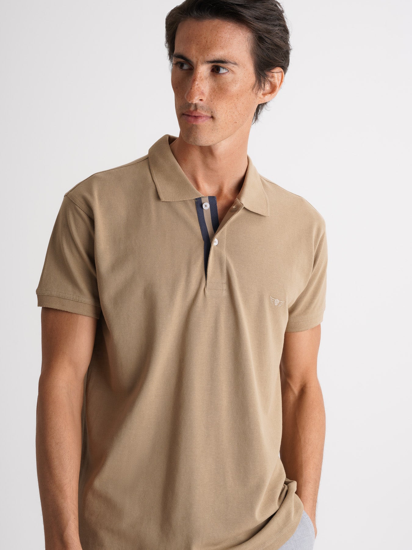 Polo Regular Fit Piquet Beige Mr. Blue