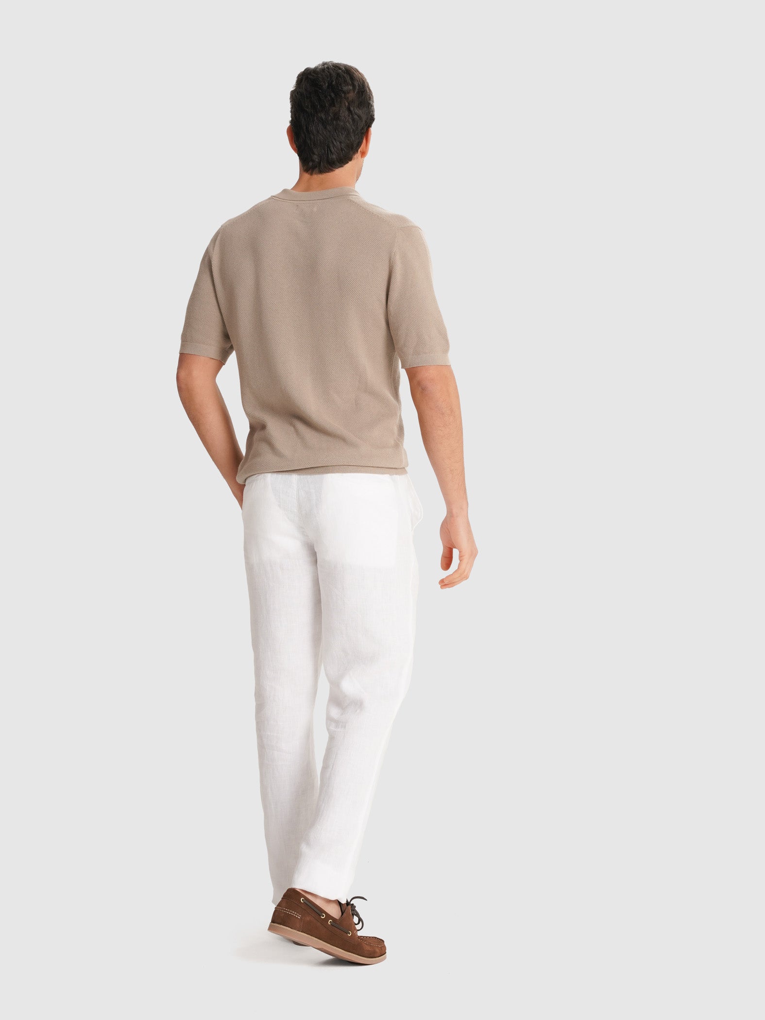POLO REGULAR FIT MANGA CORTA BEIGE MARK BELLUCCI