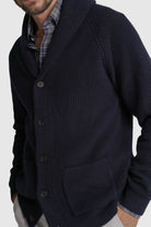 CARDIGAN LÃ REGULAR FIT AZUL LISO MR. BLUE