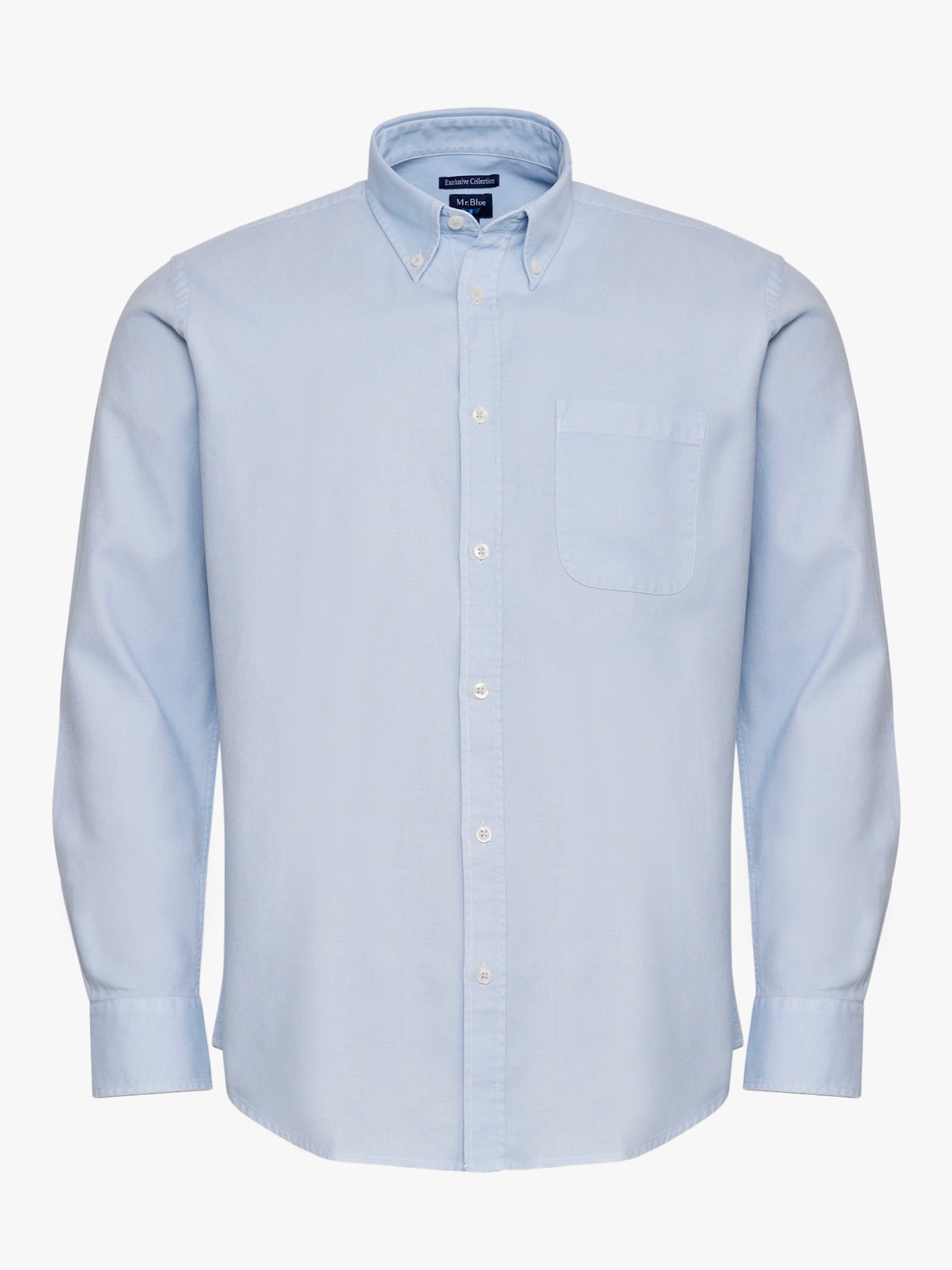 BLUE REGULAR FIT MR SHIRT. BLUE