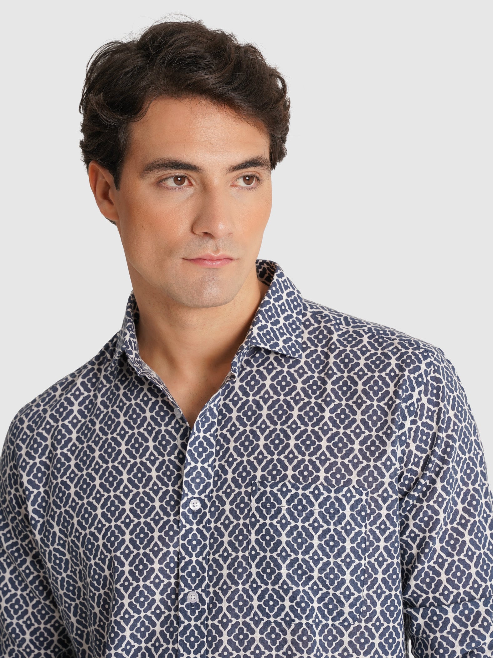 CAMISA CRU MANGA COMPRIDA REGULAR FIT MR. BLUE