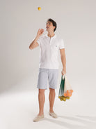 POLO PIQUET BRANCO MANGA CURTA REGULAR FIT MR. BLUE