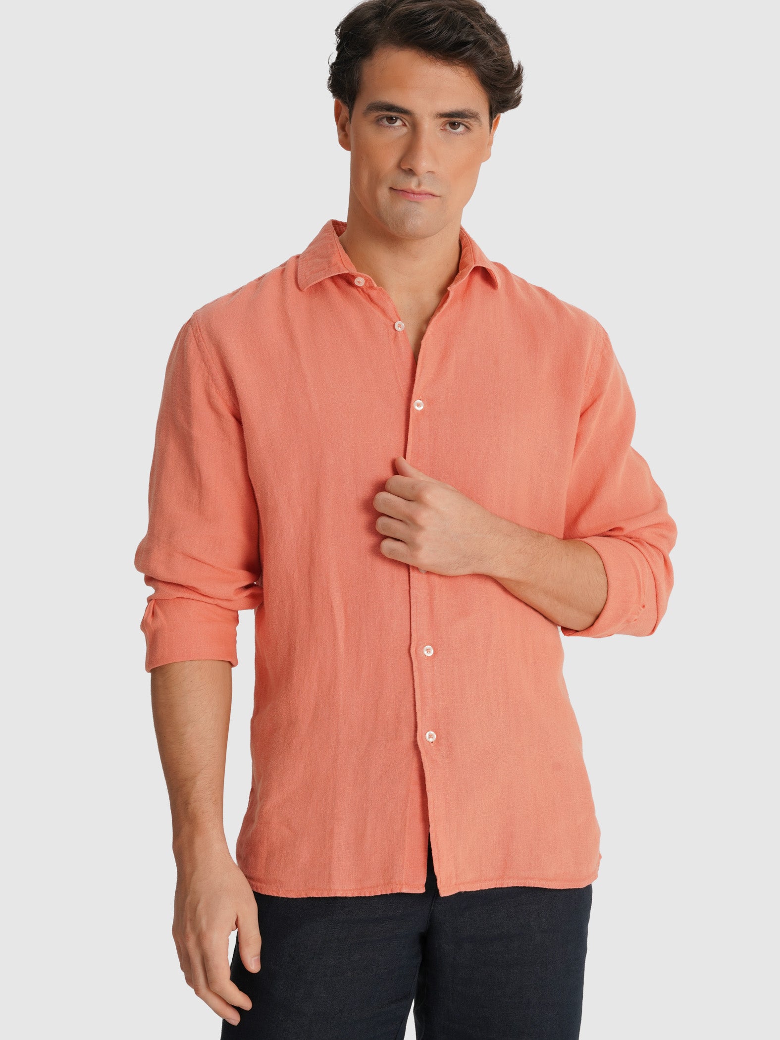 CAMISA SASTRERÍA MANGA LARGA ROSA MARK BELLUCCI