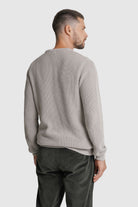 PULLOVER ALGODÃO REGULAR FIT CRU LISO MR. BLUE