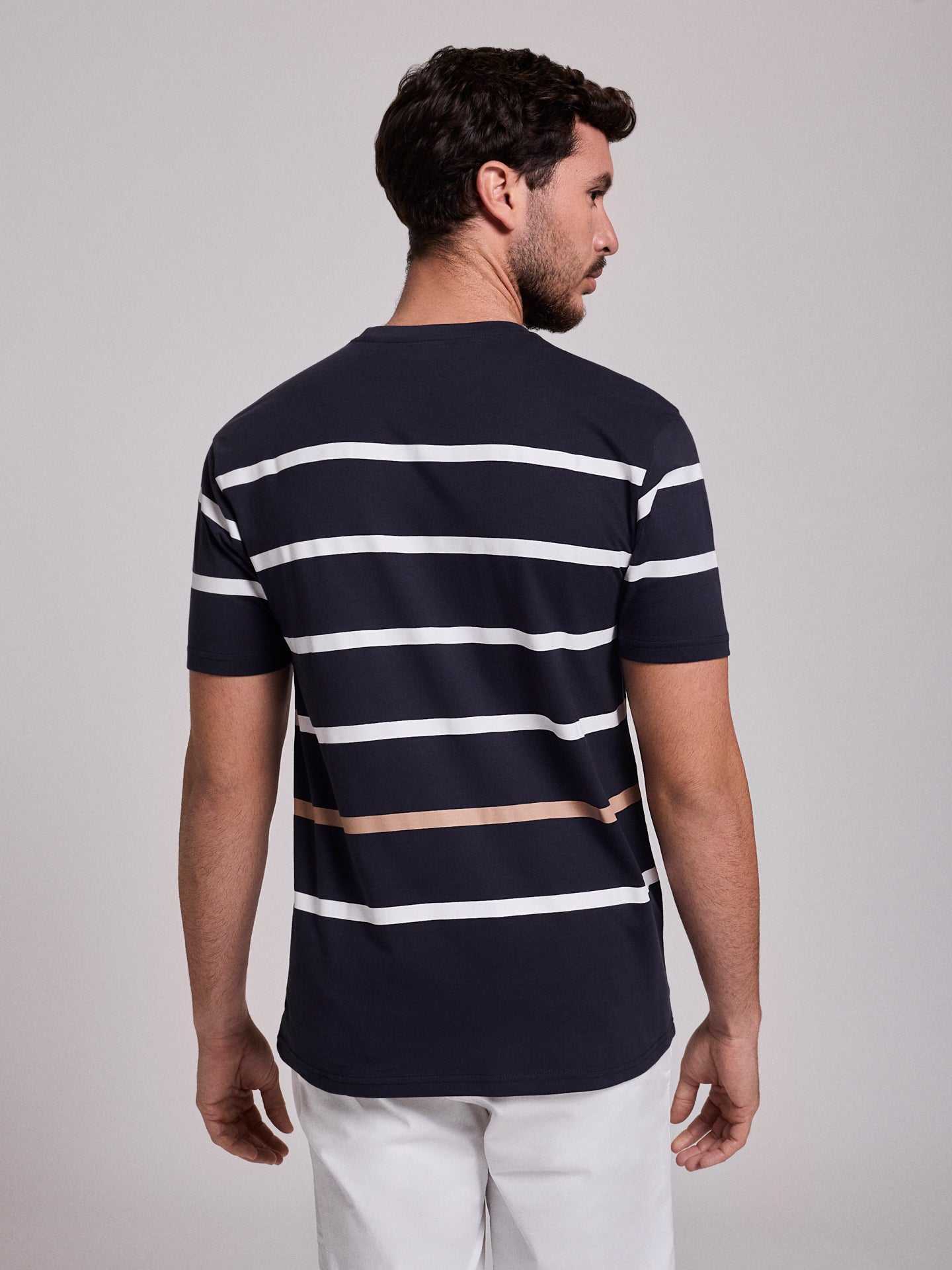 BLUE COTTON T-SHIRT SHORT SLEEVE REGULAR FIT MR. BLUE