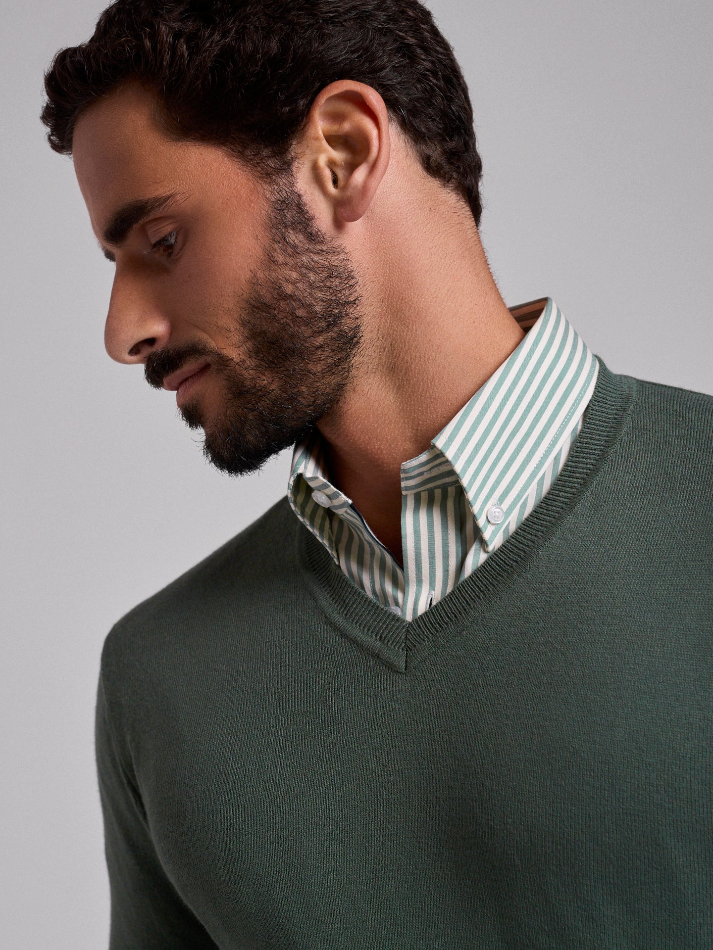 PULLOVER ALGODÃO VERDE MANGA COMPRIDA REGULAR FIT MR. BLUE