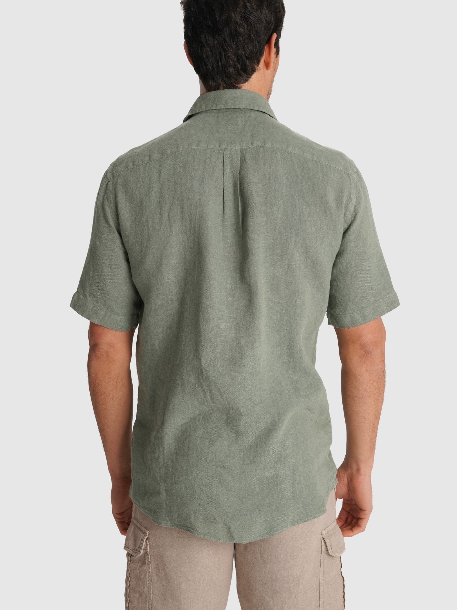 CAMISA SASTRERÍA MANGA CORTA VERDE MARK BELLUCCI
