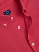 CAMISA LINHO VERMELHA MANGA CURTA REGULAR FIT MR. BLUE