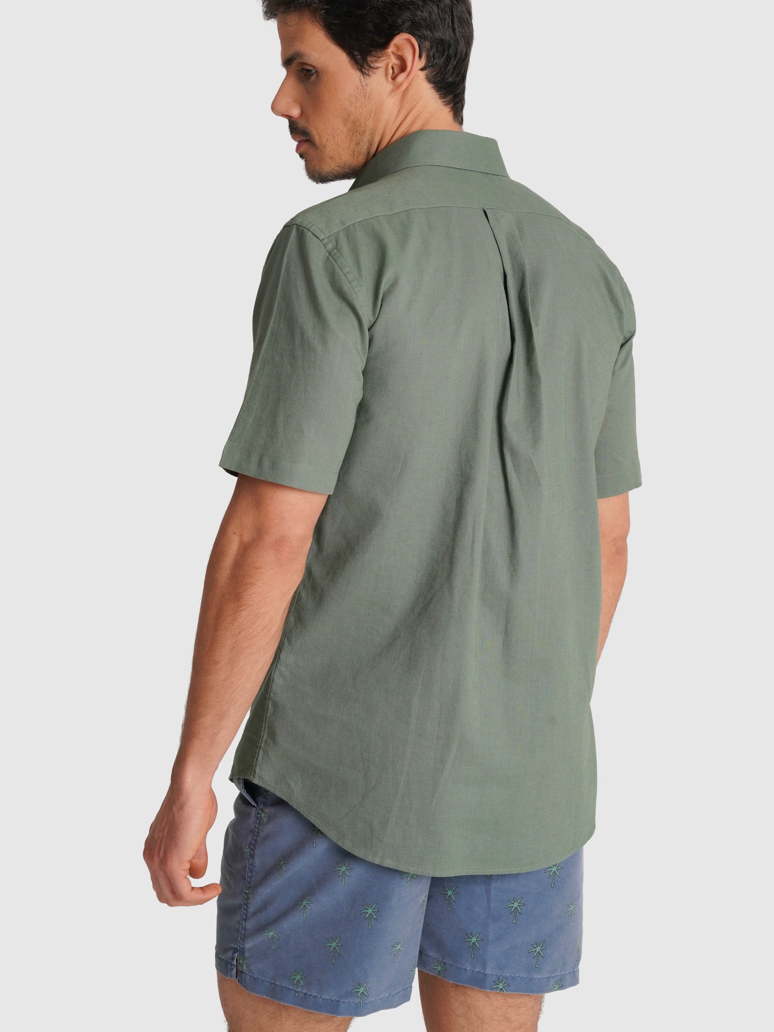 CAMISA VERDE MANGA CURTA REGULAR FIT MR. BLUE