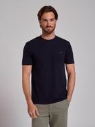 BLUE COTTON T-SHIRT SHORT SLEEVE REGULAR FIT MR. BLUE