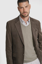 BLAZER ALGODÃO CASTANHO LISO MR. BLUE