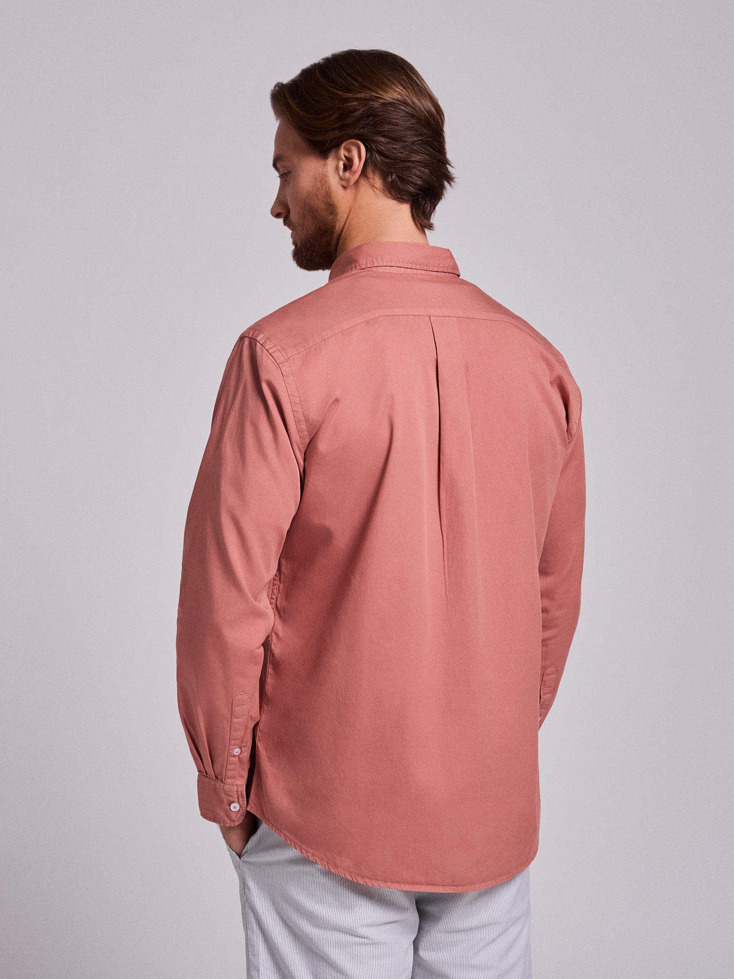 RED COTTON SHIRT LONG SLEEVE REGULAR FIT MR. BLUE