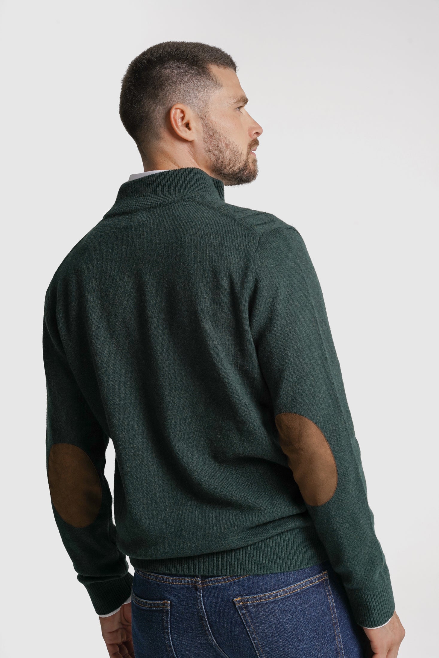 PULLOVER LÃ REGULAR FIT VERDE LISO MR. BLUE