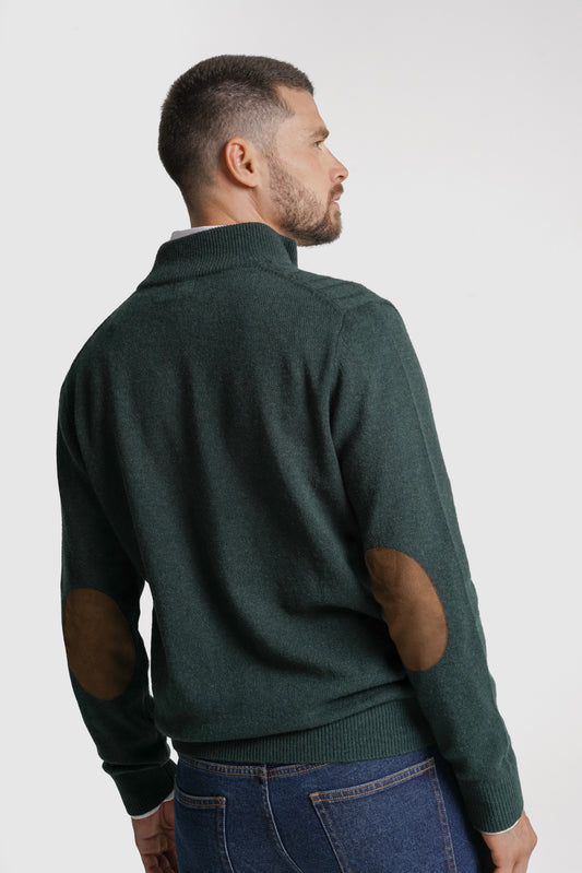 PULLOVER LÃ REGULAR FIT VERDE LISO MR. BLUE